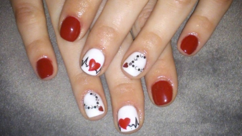 Lovely Heart Nails Art for Crazy Girls